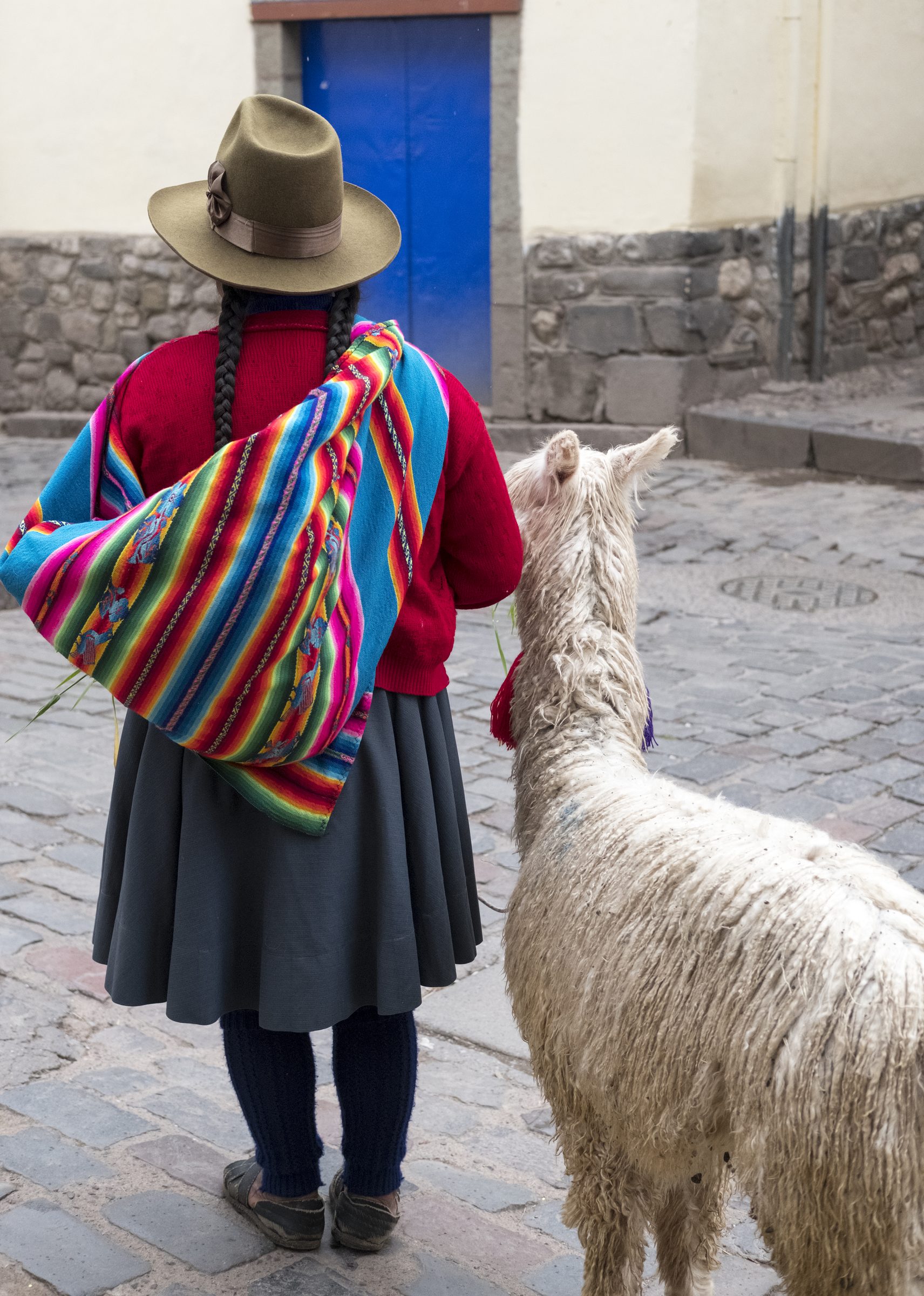 Woman with Llama